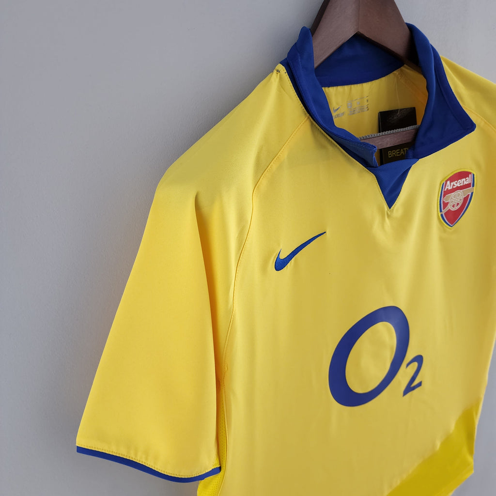 Arsenal 2003/2005 Away Yellow Retro Shirt Gunners Henry