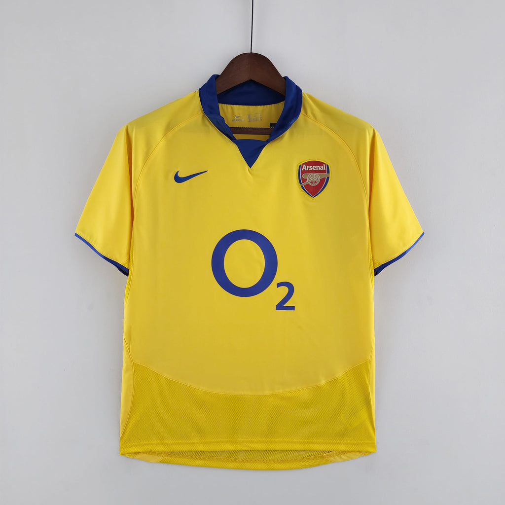 Arsenal 2003/2005 Away Yellow Retro Shirt Gunners Henry