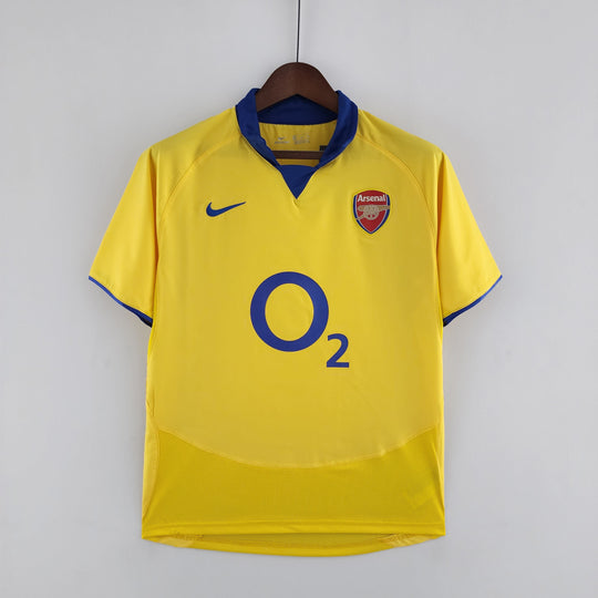 Arsenal 2003/2005 Away Yellow Retro Shirt Gunners Henry