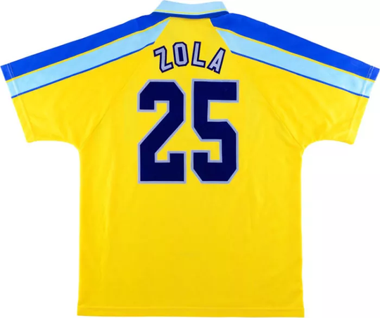 Chelsea 1996/1998 Away Yellow Retro Shirt Coors