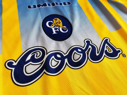 Chelsea 1996/1998 Away Yellow Retro Shirt Coors