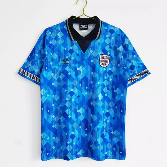 England 1990 Third Retro Shirt Blue