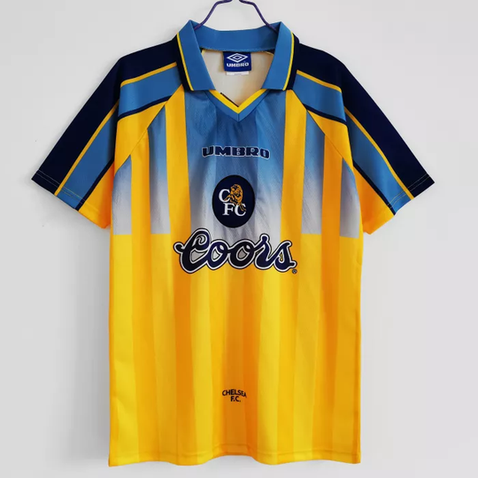 Chelsea 1996/1998 Away Yellow Retro Shirt Coors