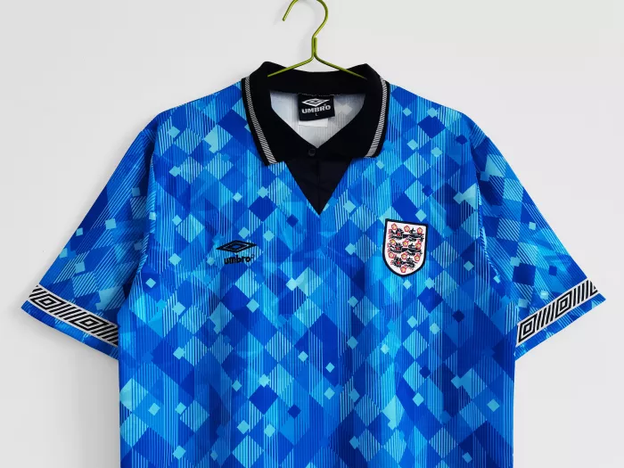 England 1990 Third Retro Shirt Blue