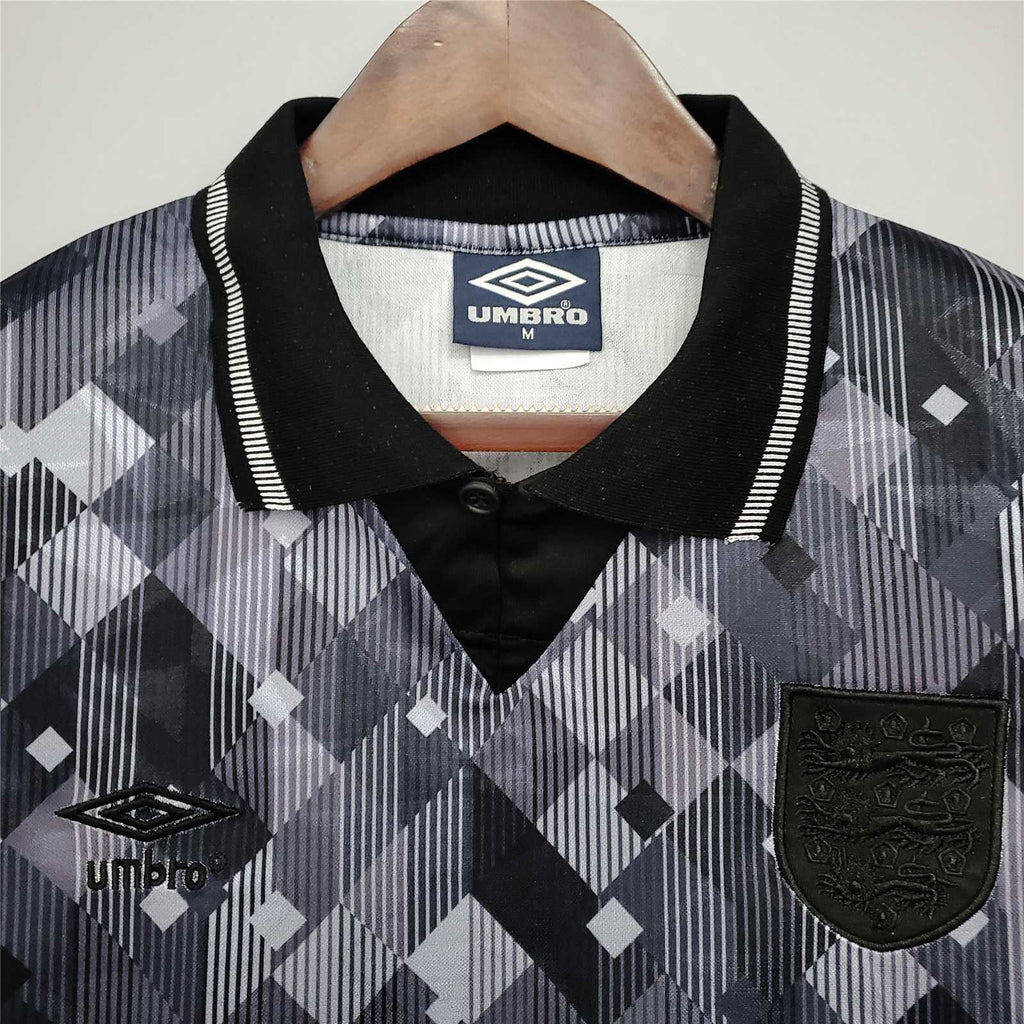 England 1990 Third Retro Shirt Black Out