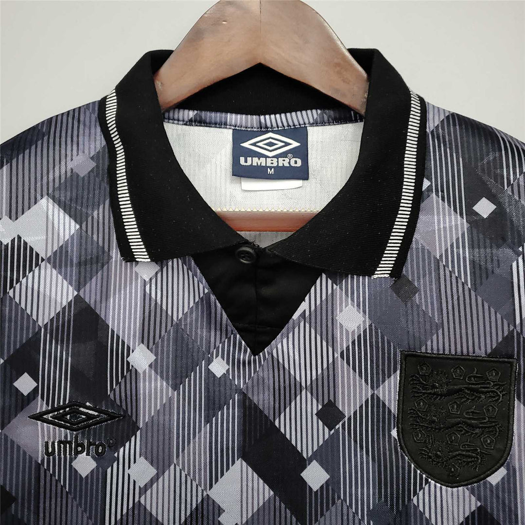England 1990 Third Retro Shirt Black Out