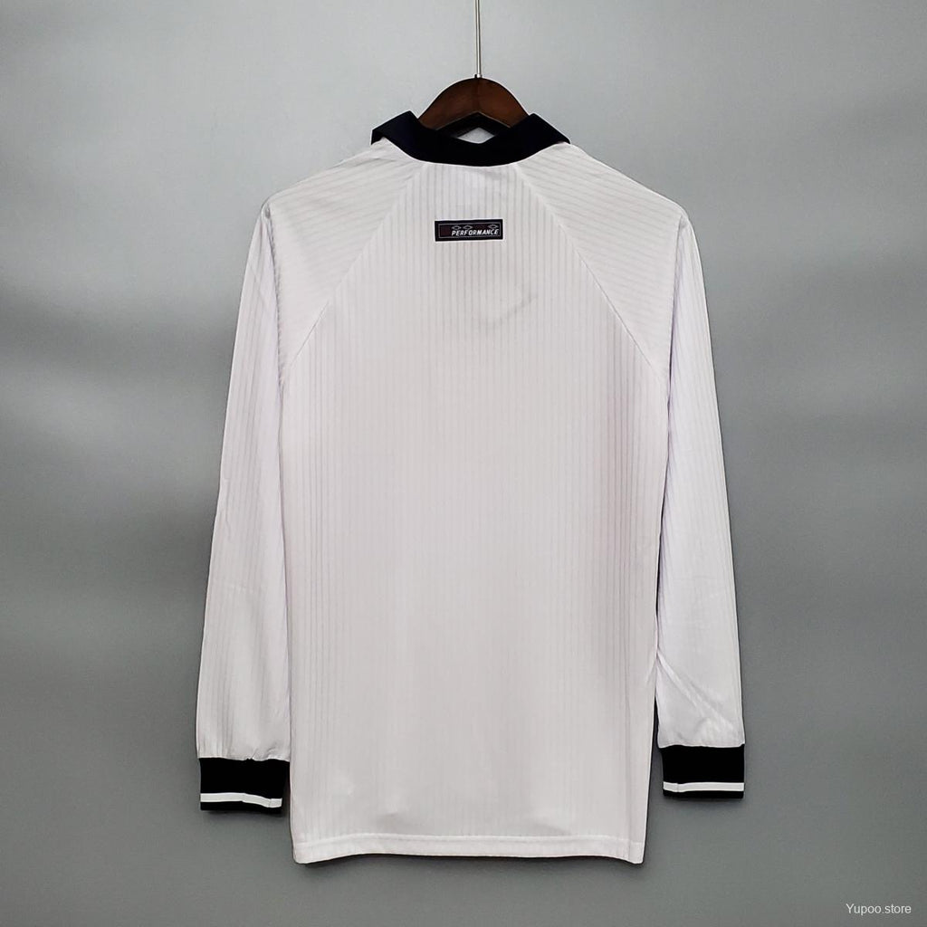 England 1998 Long Sleeves Home Retro Shirt World Cup Beckham