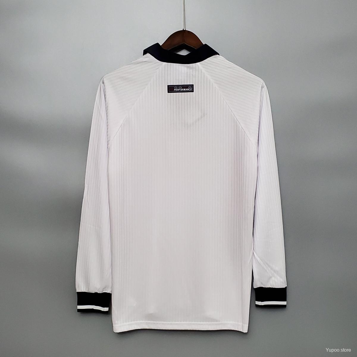 England 1998 Long Sleeves Home Retro Shirt World Cup Beckham