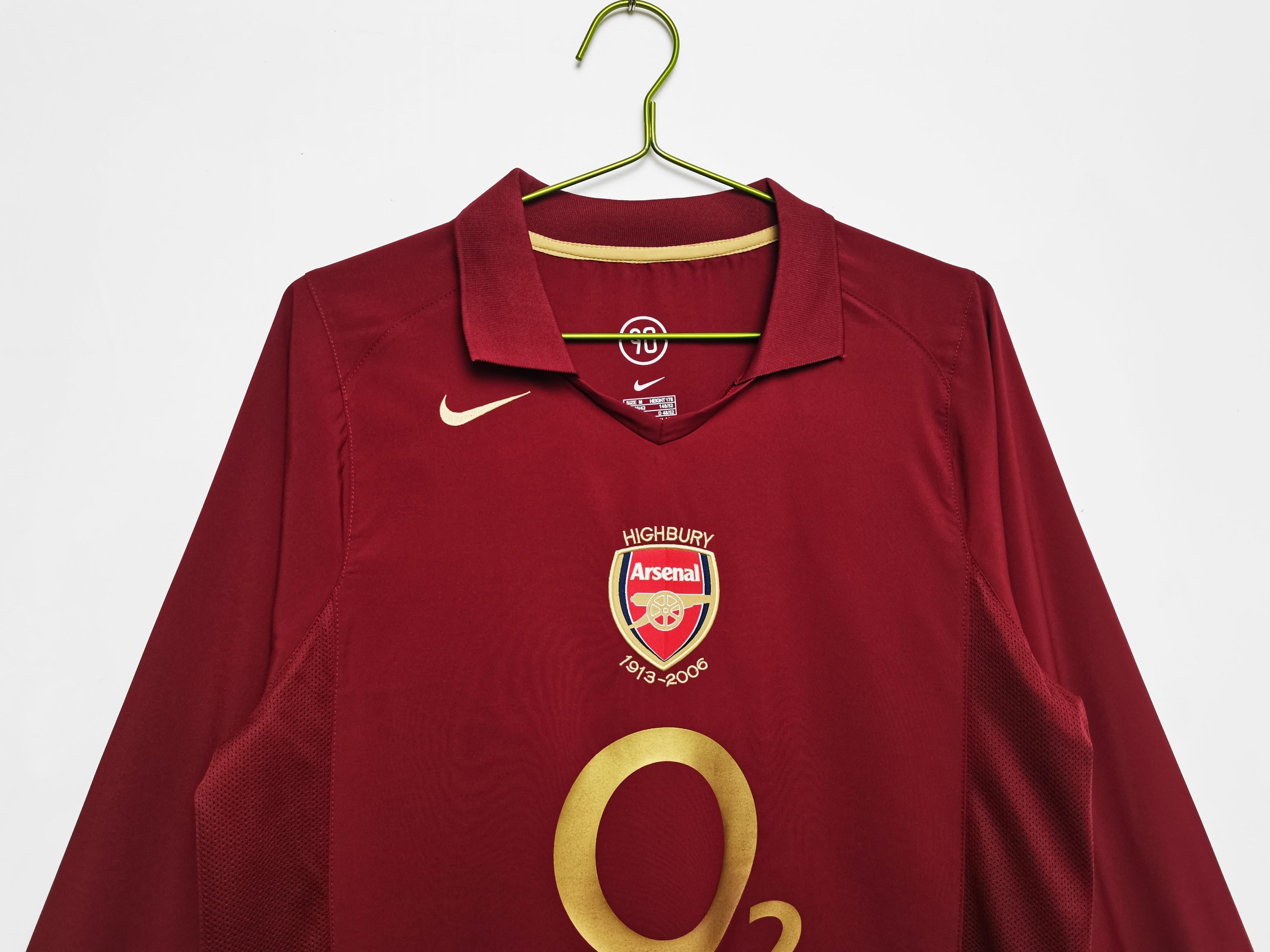 Arsenal 2005/2006 Retro O2 Home Shirt - Long Sleeve