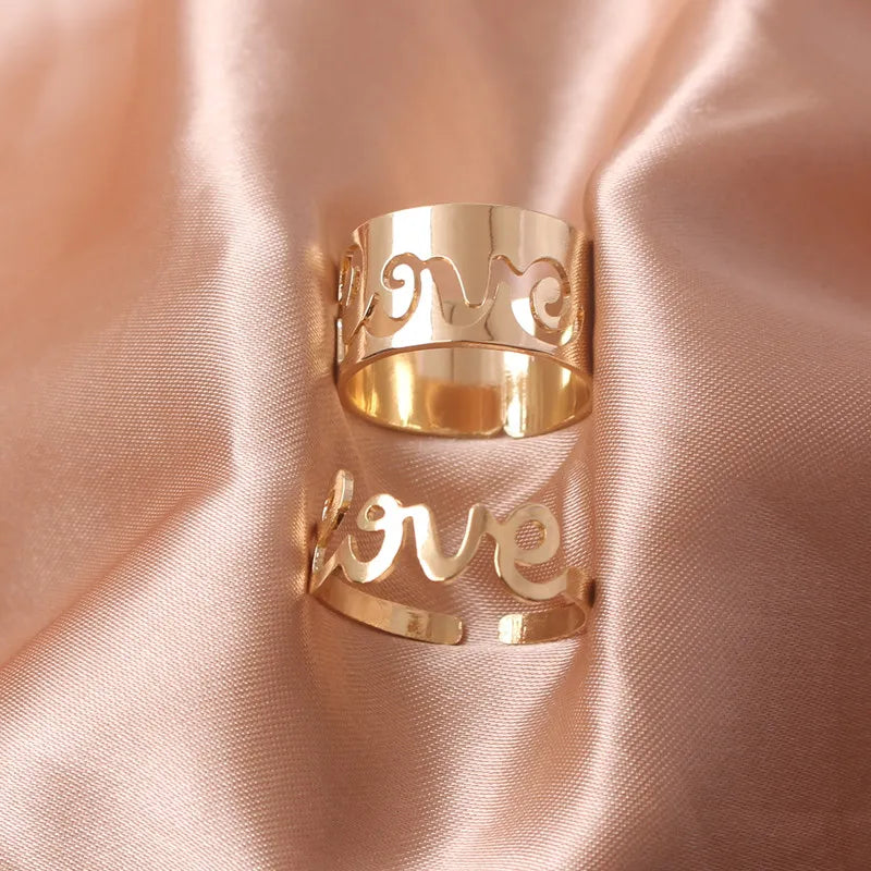 unique-couple-wedding-ring-set-gold - Famzoa