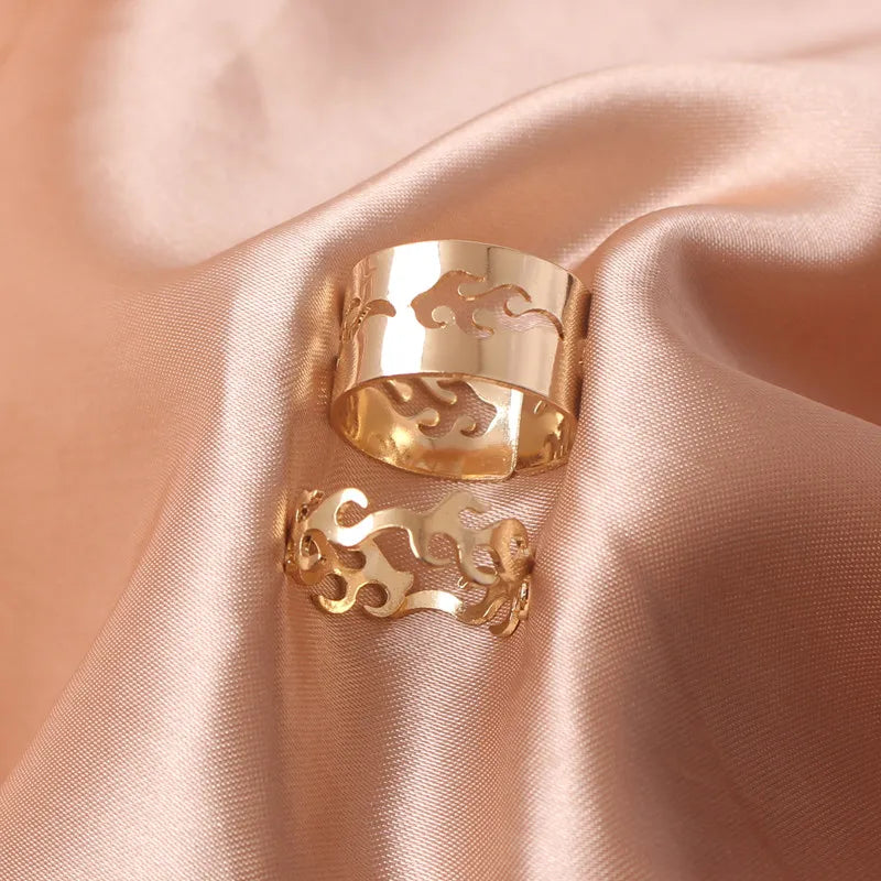 unique-couple-wedding-ring-set-gold - Famzoa