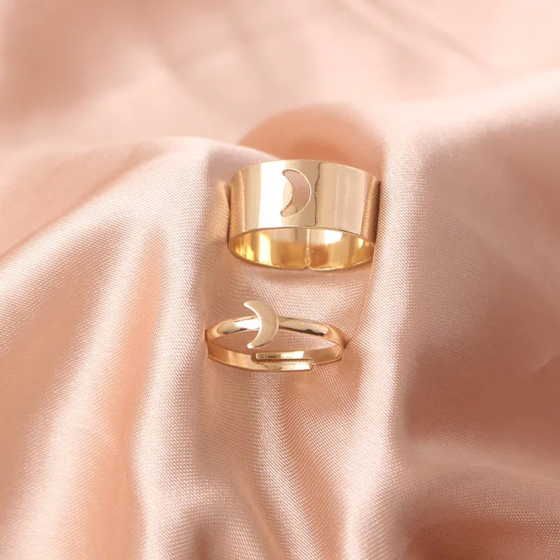 unique-couple-wedding-ring-set-gold - Famzoa