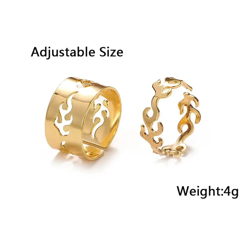 unique-couple-wedding-ring-set-gold - Famzoa