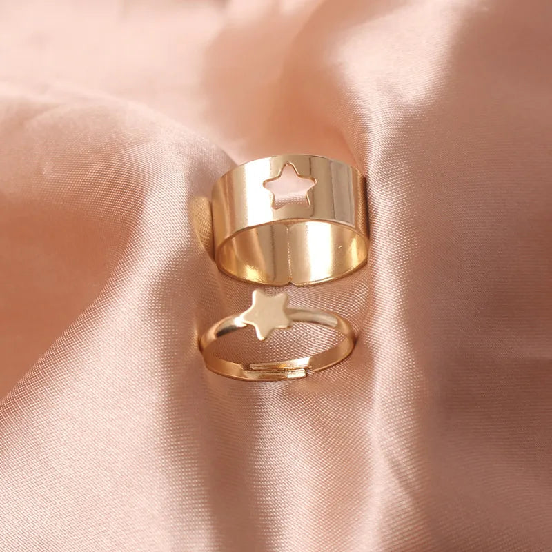 unique-couple-wedding-ring-set-gold - Famzoa