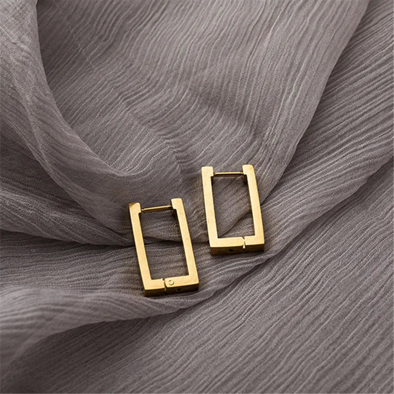 rectangular-hoop-earrings - Famzoa