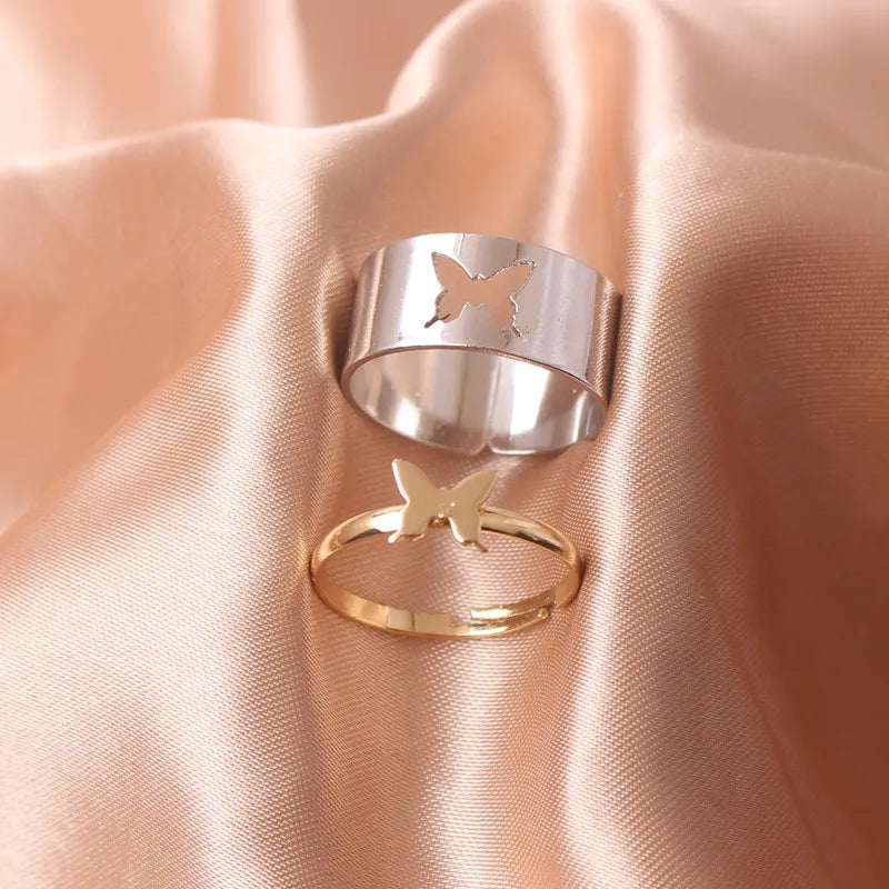 unique-couple-wedding-ring-set-gold - Famzoa