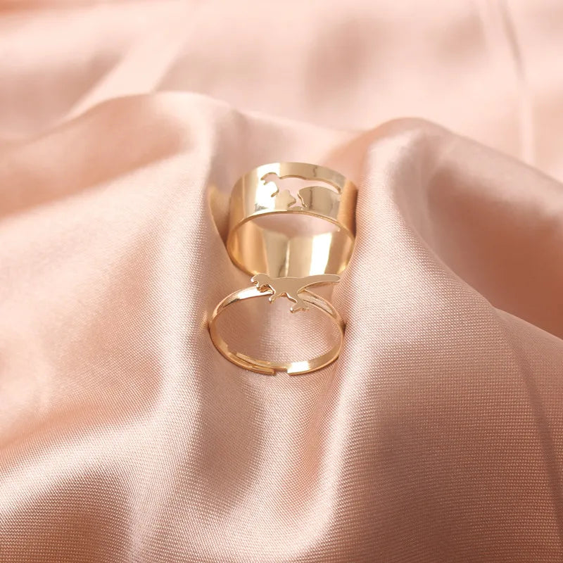 unique-couple-wedding-ring-set-gold - Famzoa