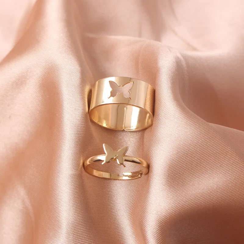 unique-couple-wedding-ring-set-gold - Famzoa