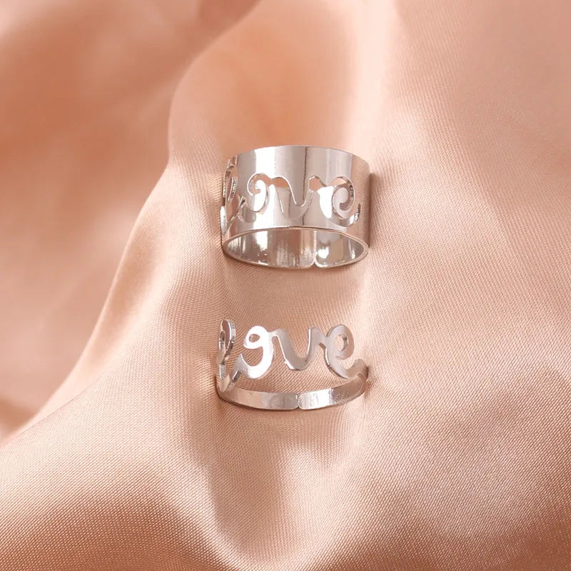 unique-couple-wedding-ring-set-gold - Famzoa