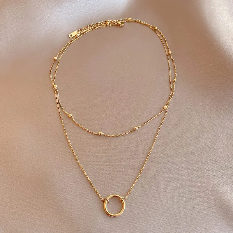 double-layer-necklace-gold