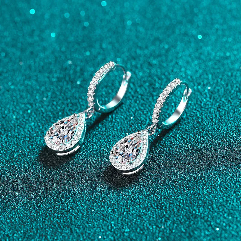 silver-drop-earrings - Famzoa