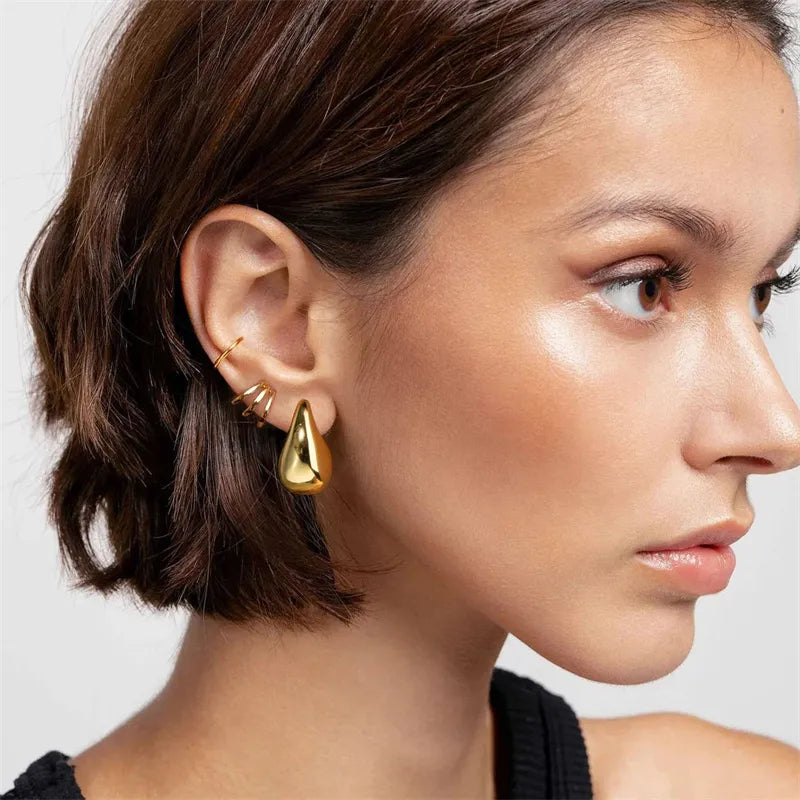 chunky-drop-earrings - Famzoa