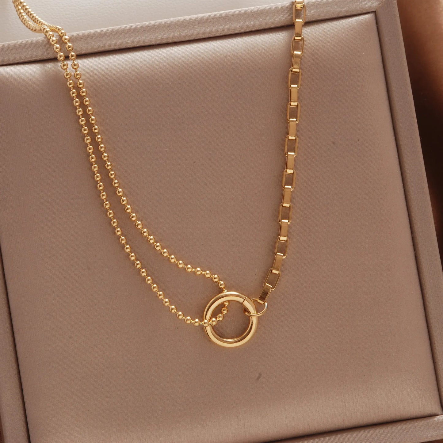 double-layer-necklace-gold