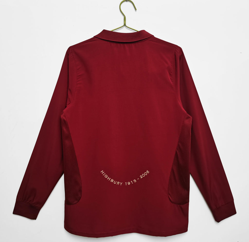 Arsenal 2005/2006 Retro O2 Home Shirt - Long Sleeve