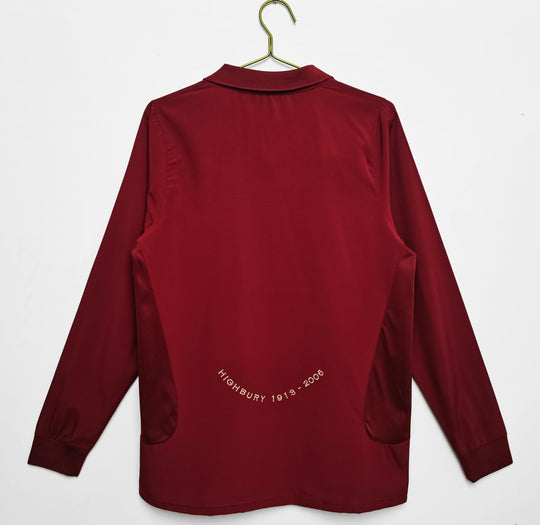 Arsenal 2005/2006 Retro O2 Home Shirt - Long Sleeve